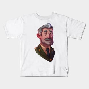 The Captain Portrait - BBC Ghosts Kids T-Shirt